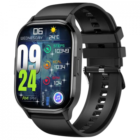 Smartwatch barbati - Ceas smartwatch barbati Evolve-x® EvoFitt HK21, ecran AMOLED 2.01 inch, Apeluri si mesaje bluetooth, Functii monitorizare Ritm cardiac, Somn, Nivel oxigen, Tensiune si Calorii, Asistent vocal, IP67, c